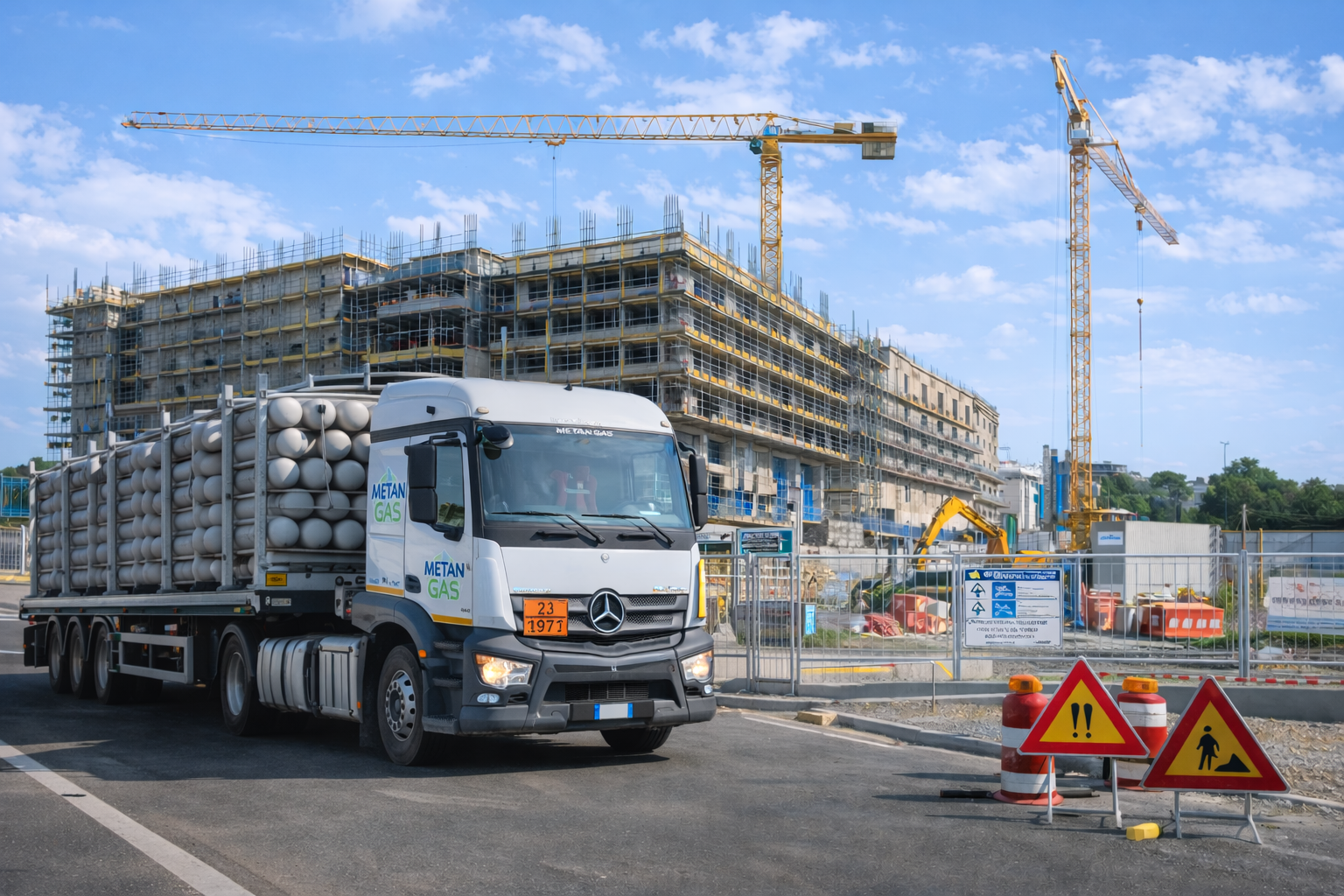 Trasporto Gas per Cantieri - Metangas Trasporti | Come Portare il Gas in un Cantiere