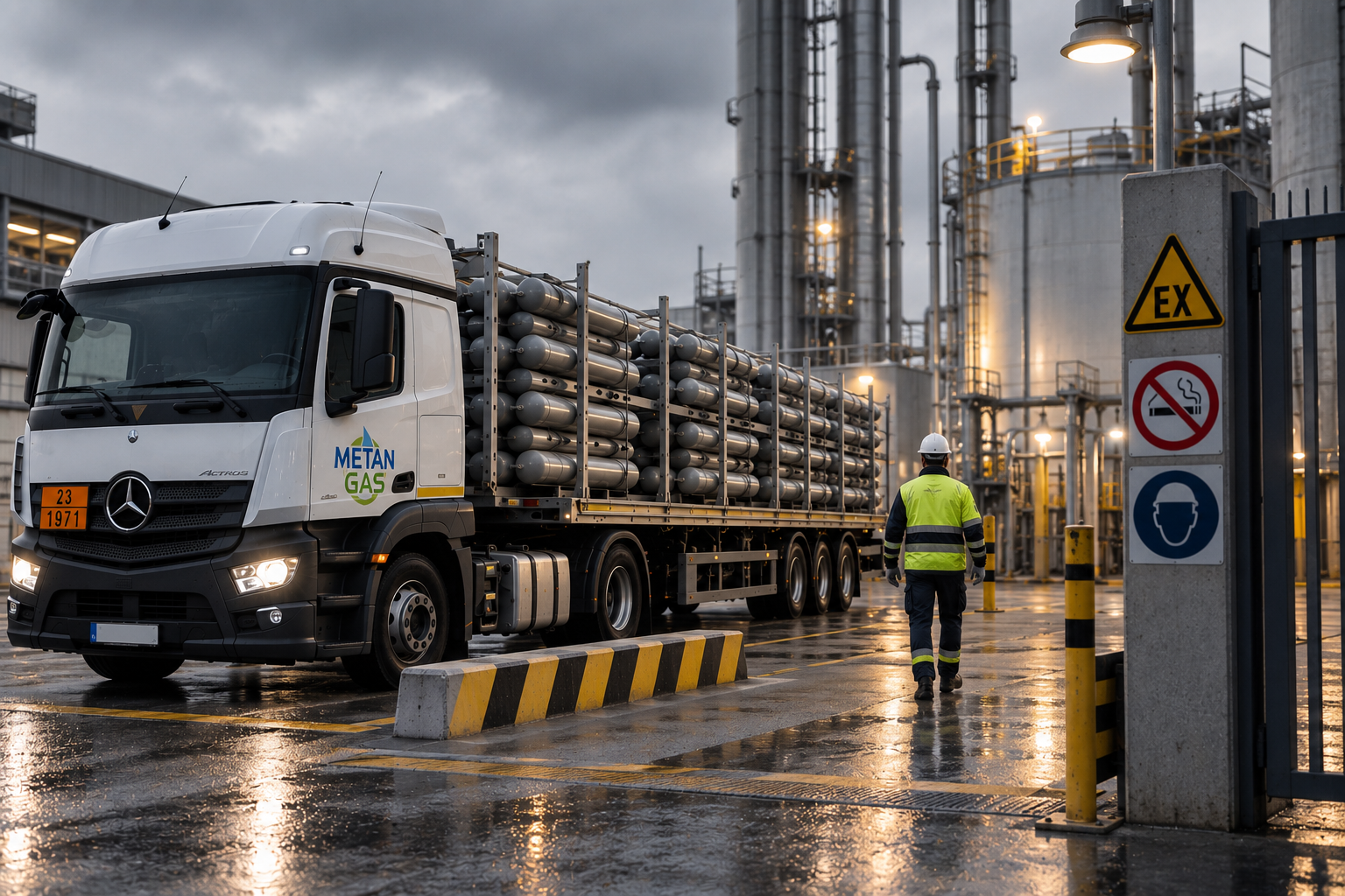 Carro Bombolaio Requisiti di Sicurezza in Stabilimento - Area di Sosta, Distanze, ATEX e Requisiti della Linea Guida CIG 17 | METANGAS TRASPORTI