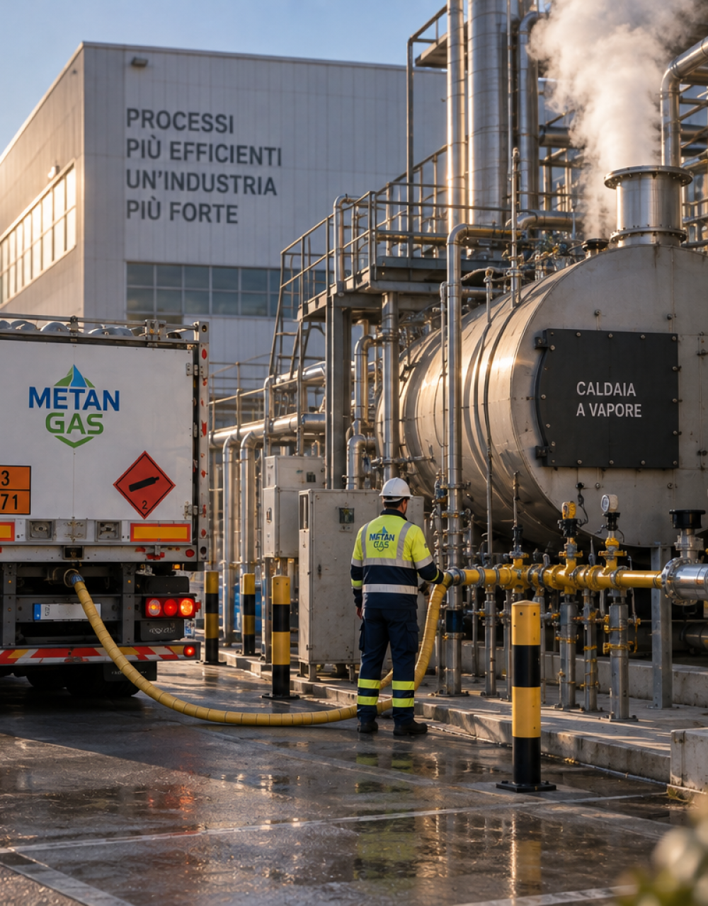 Fornitura Gas Caldaie a Vapore: Continuità per Industria Alimentare, Tessile e Cartiere